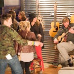 Music fans in the Gibson Picking Parlor